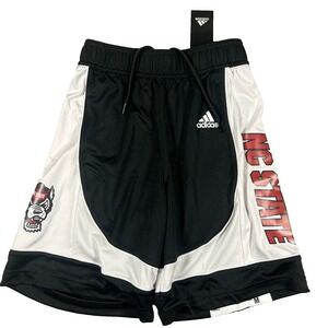 Adidas‎ Kids 11-12Y/152 M Black White NC State Wolfpack Sports Youth Shorts NWT